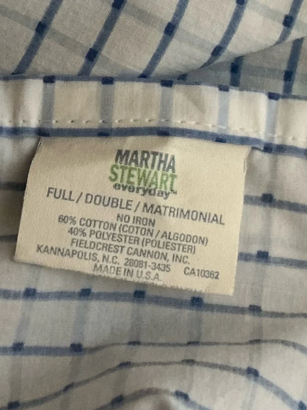 Vintage Martha Stewart Flat Bedsheet